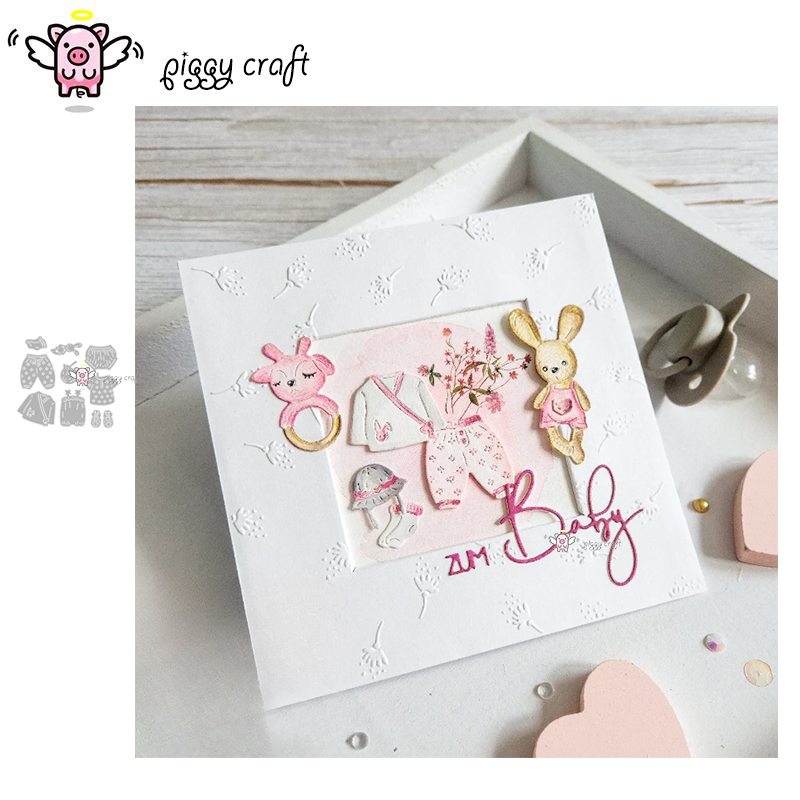 Stencil Cutting Plotter - Piggy Craft Metall-Stanzformen, geschnittene Matrizenform, Baby-Kleidung,