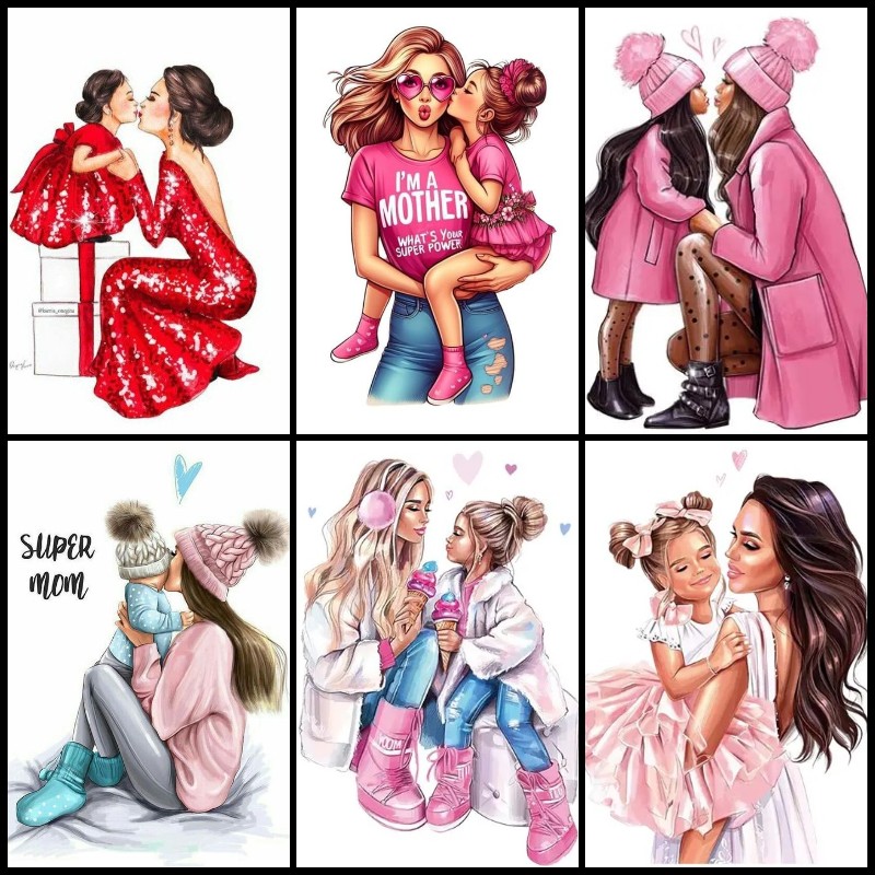 Art And Craft For Mother'S Day - Mutter Tochter Kunst Hobby 5d DIY