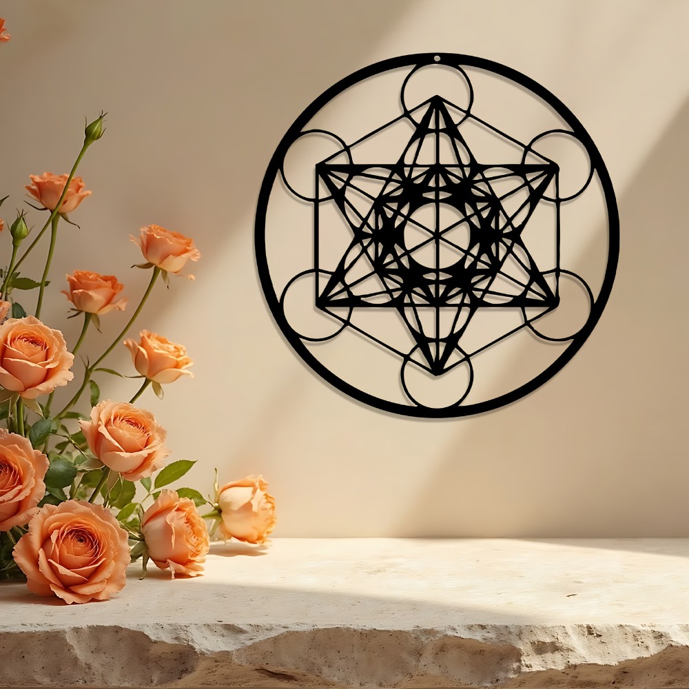Art Crafting - CIFBUY Metall-Wandkunst Davidsstern-Schild Eisenkunst-Skulptur für Innen-
