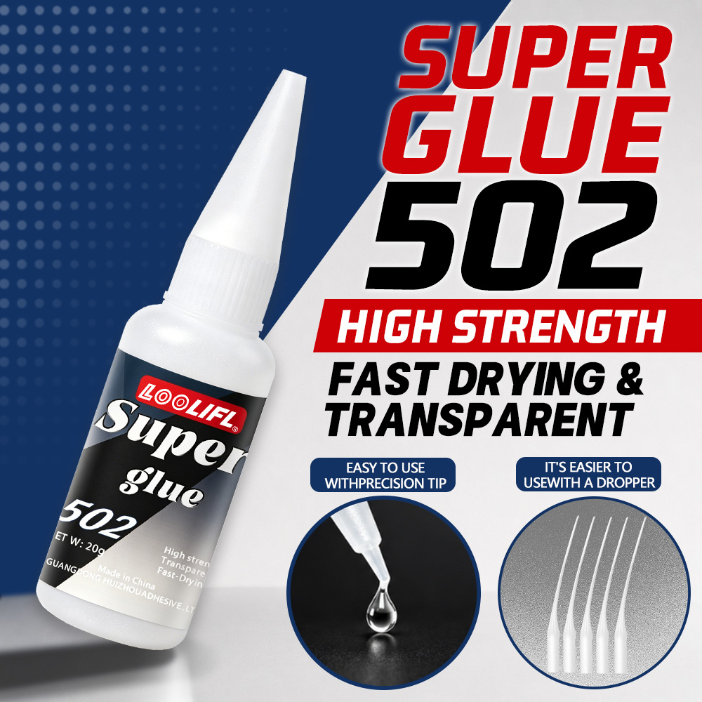 Art Craft Material - Loolifl-502-20Ml Sofortiger Transparenter Cyanacrylat-Klebstoff mit Mittlerer