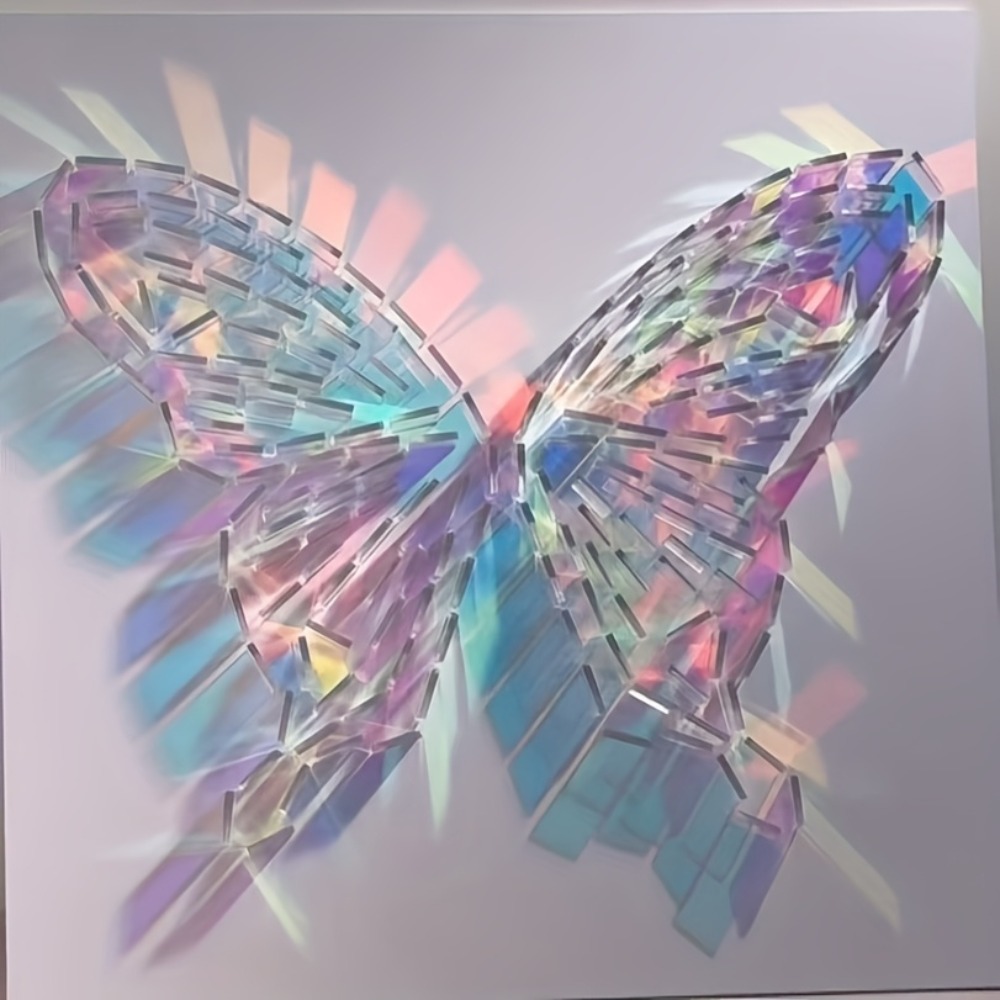 Art Craft Material - Schillernde Acryl-Spiegelkacheln 30x30mm Regenbogen-Quadrat-Mosaikstücke für DIY-Bastelarbeiten