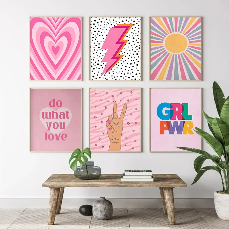 Art Craft Love - Abstrakte Rosa Blitz Gradienten Liebe Herz
