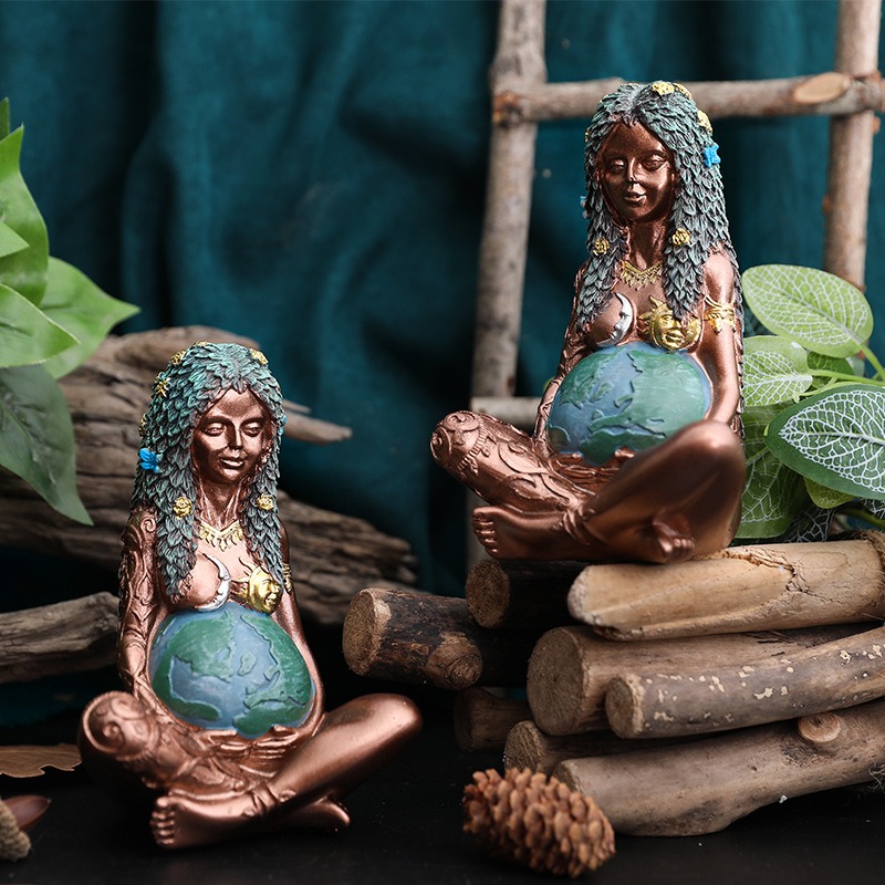 Art And Craft For Mother'S Day - 1PC Muttertag Erde Mutter Statue Harz