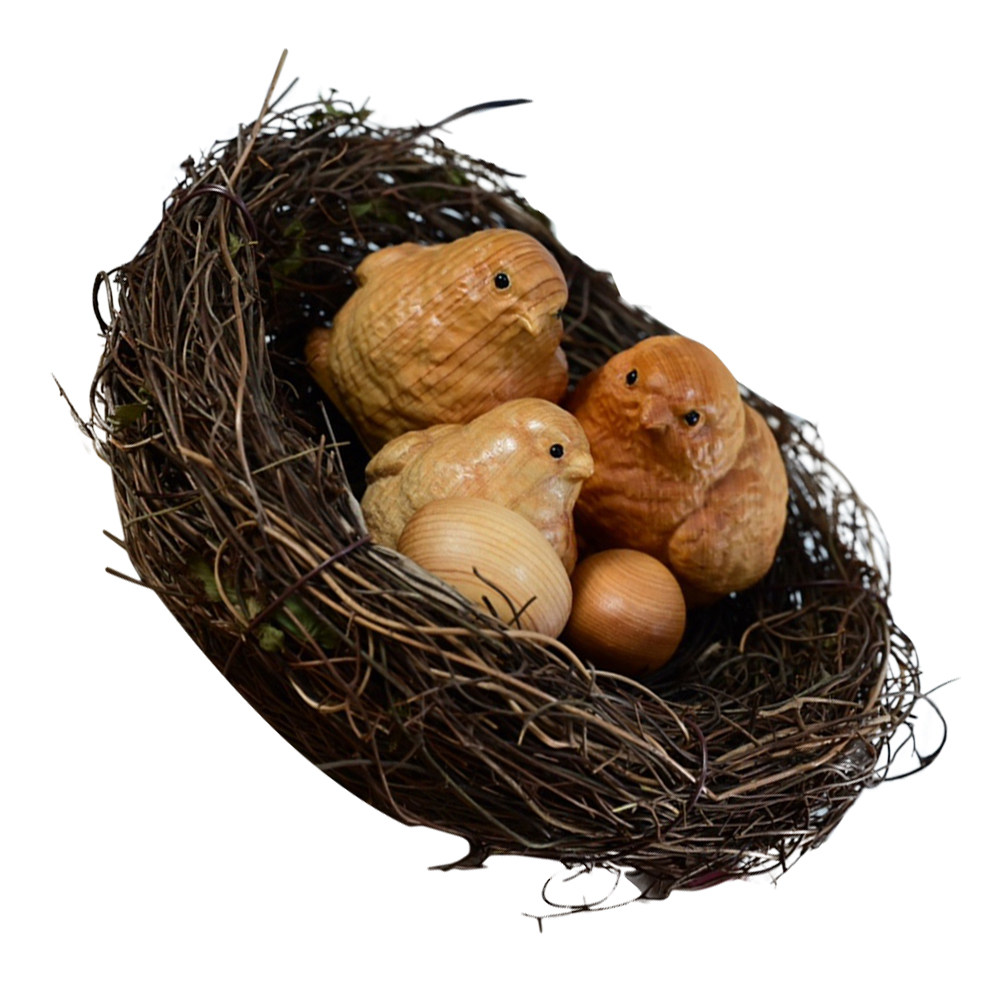 Art Craft Gift Ideas - 1 Set Kleine Küken-Skulptur aus Naturholz,