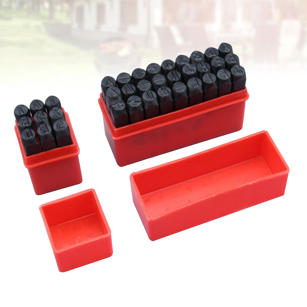 Art Craft Logo - 36-teiliges Buchstaben- und Zahlen-Stempelset aus Stahl,