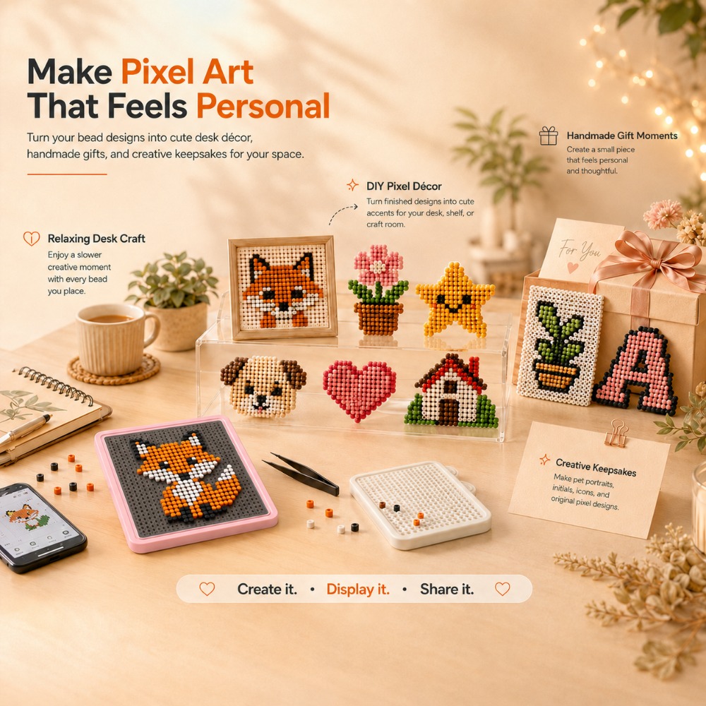 Art Craft Kit - LED Smart Fuse Bead Pegboard, App-gesteuertes