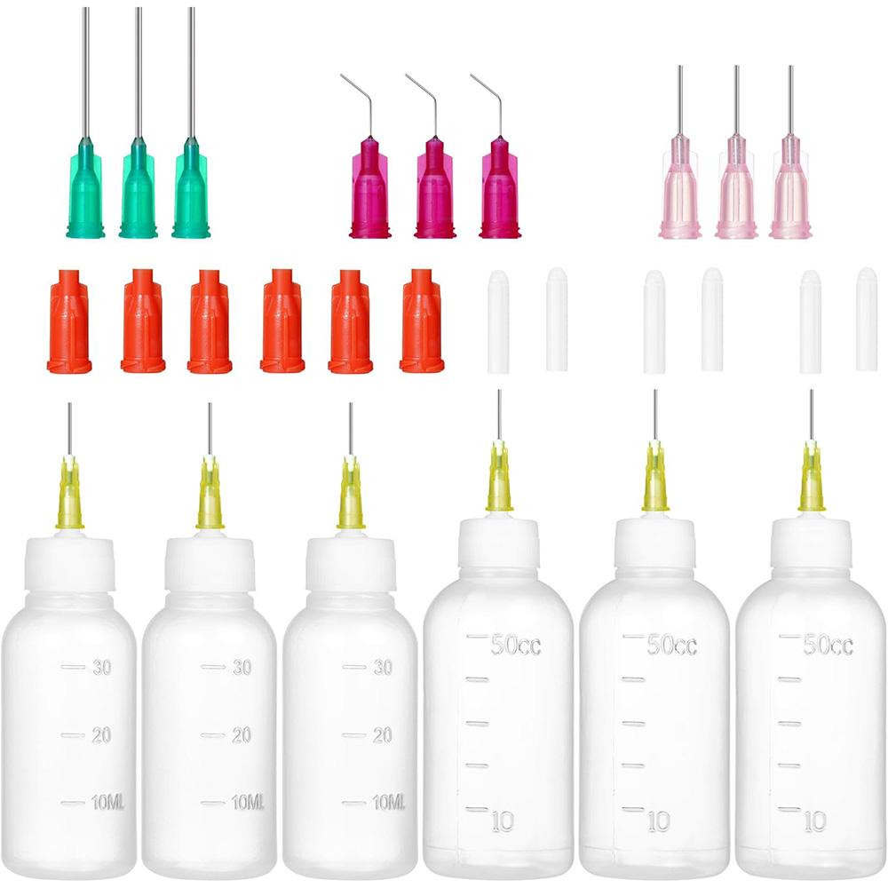 Art Craft Kit - Präzisions-Nadelspender-Flaschenset, 6er-Pack (30ml und 50ml), Inklusive