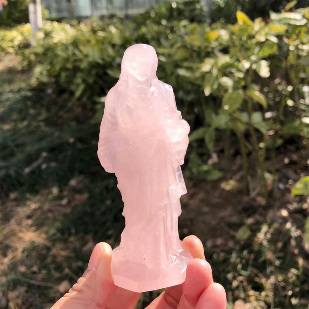 10cm Rosenquarz Jesus-Schnitzf – Art Craft Love Bewertung und Preis