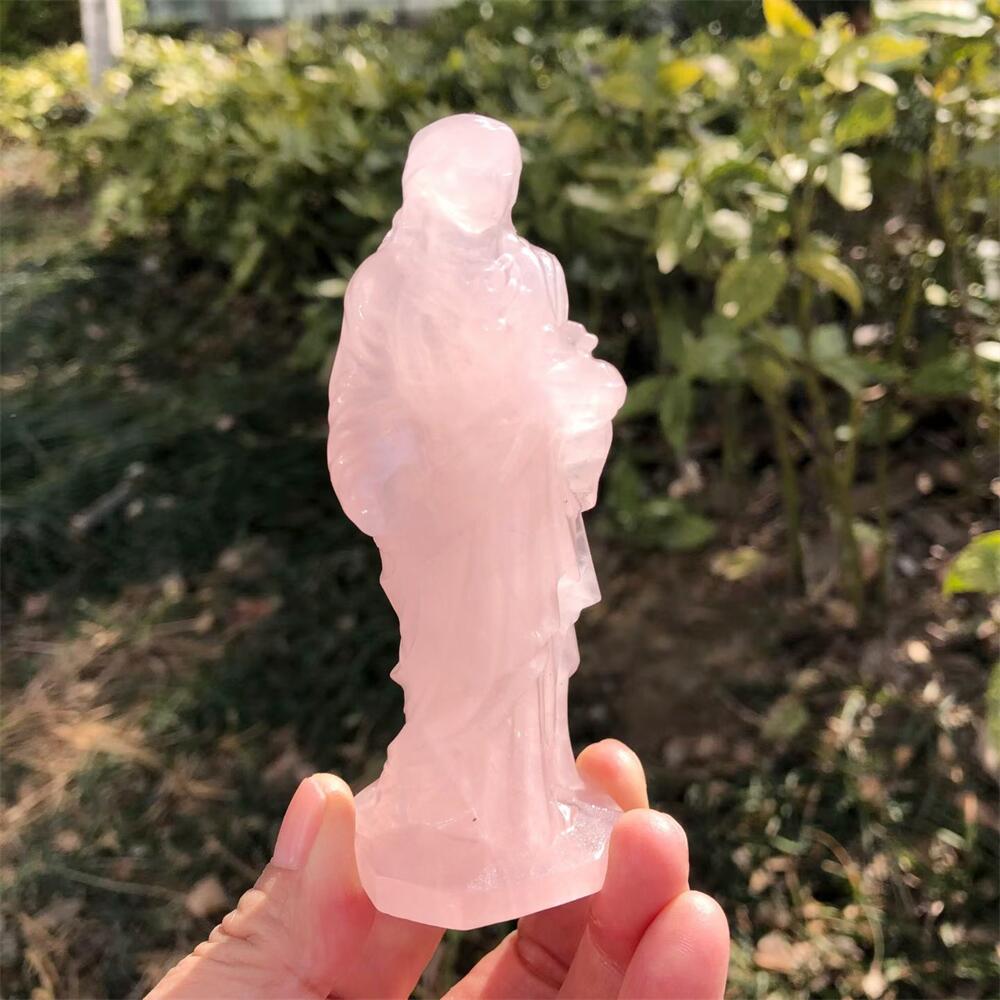 10cm Rosenquarz Jesus-Schnitzf – Art Craft Love Bewertung und Preis