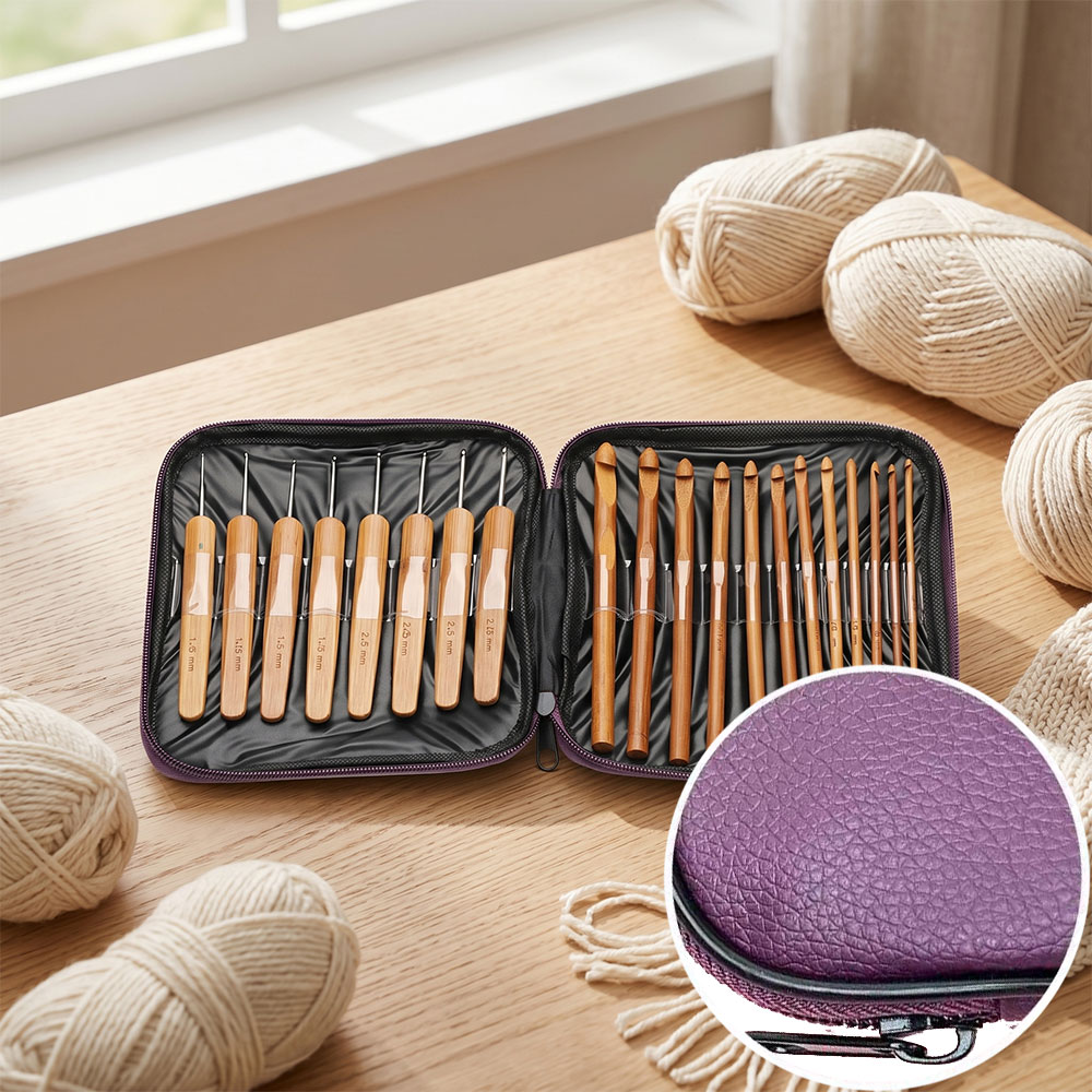74-teiliges Bambus-Häkelnadel- – Art Craft Material Bewertung und Preis