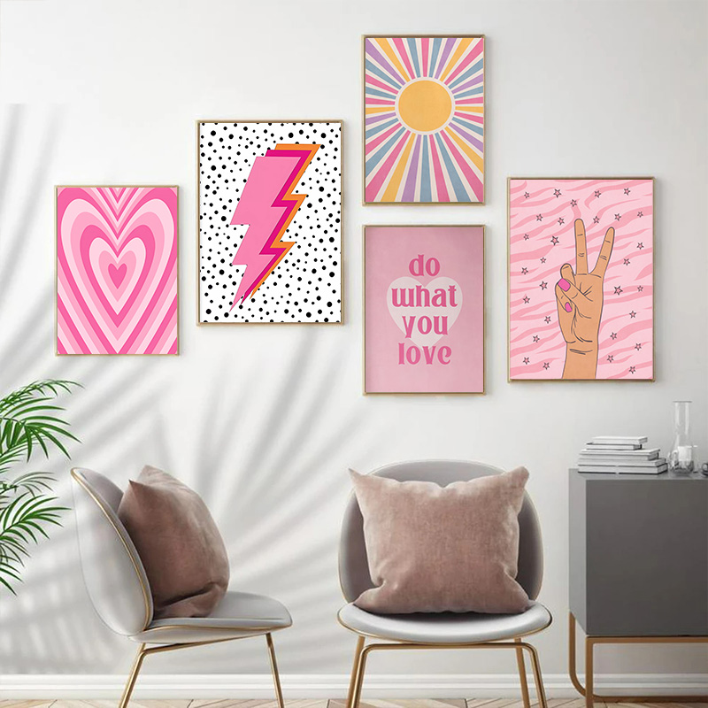 Abstrakte Rosa Blitz Gradiente – Art Craft Love Bewertung und Preis
