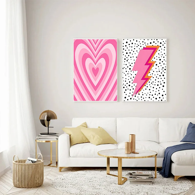 Abstrakte Rosa Blitz Gradiente – Art Craft Love Bewertung und Preis