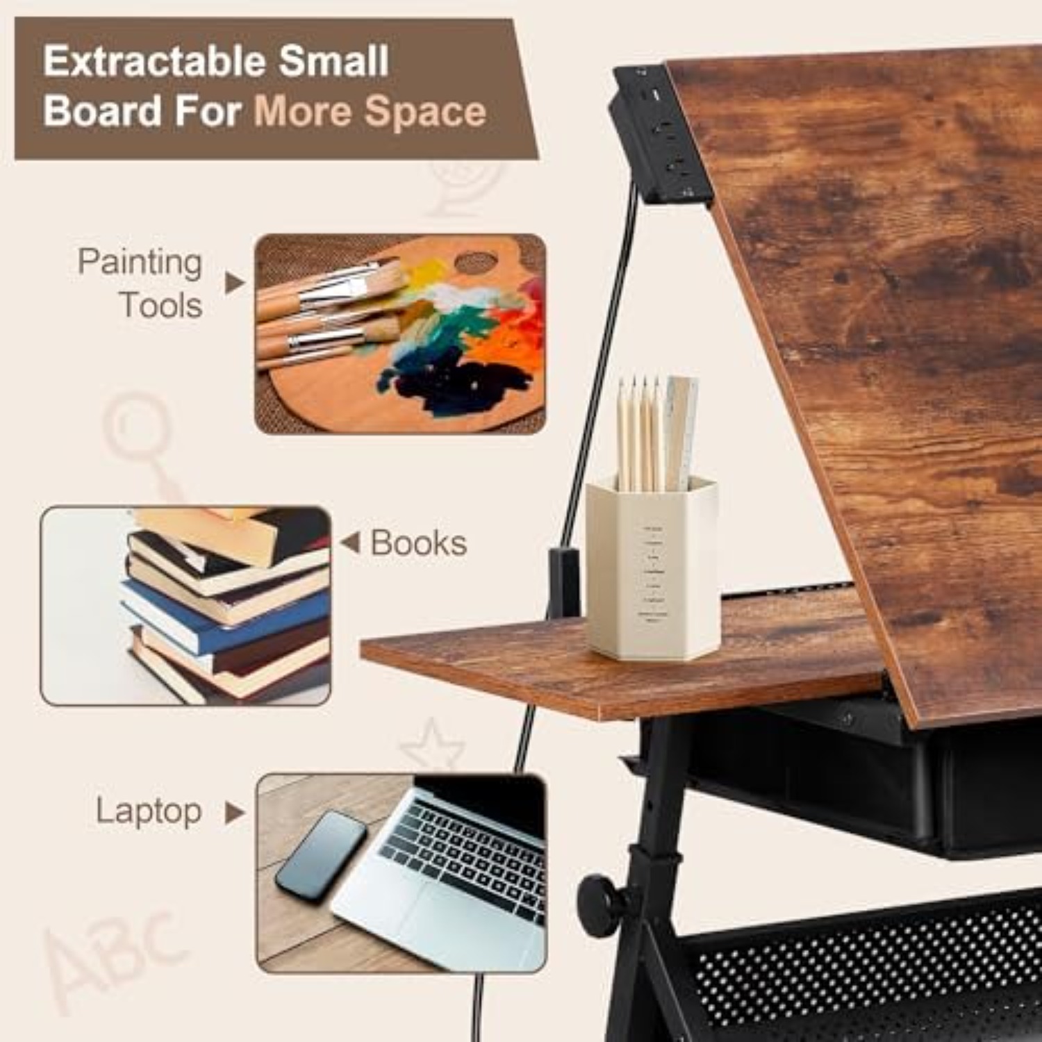 Verstellbarer Zeichentisch mit – Art Crafting Bewertung und Preis