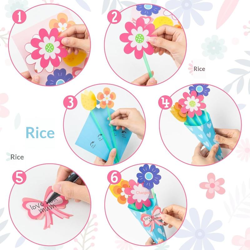 12-teiliges Blumenstrauß-Baste – Art And Craft For Mother'S Day Bewertung und Preis