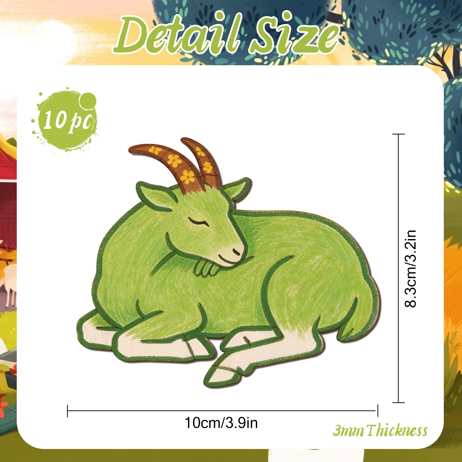 10 Stück/Set Unfertige Holz-Sc – Art Crafting Bewertung und Preis